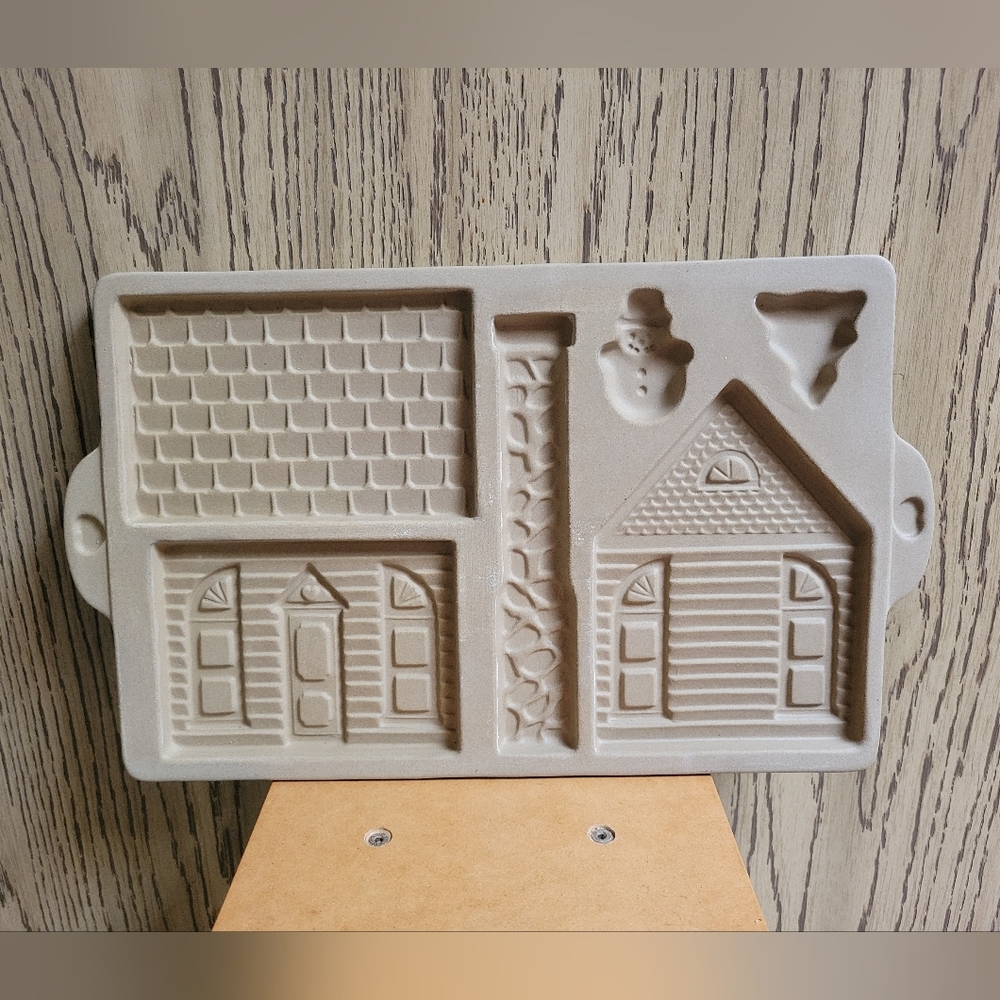 VTG 1992 PAMPERED CHEF KIT Gingerbread House Stoneware Mold, Piping Bag, Booklet - Picture 2 of 16